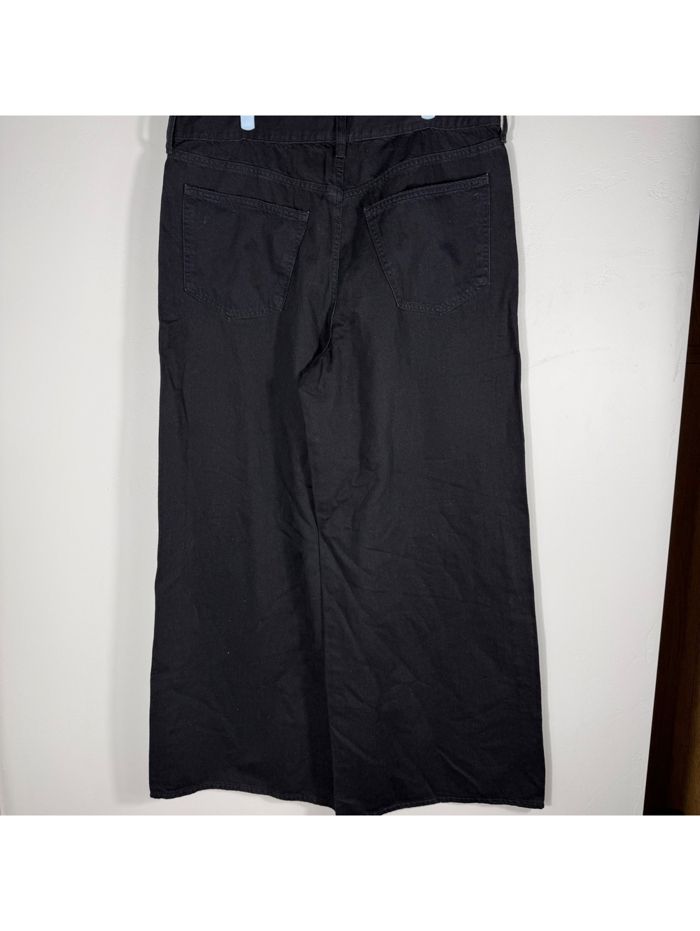 Black Super Wide Leg Jeans Y2K Wide Leg Denim Casual Everyday | 14 - Picture 2 of 3